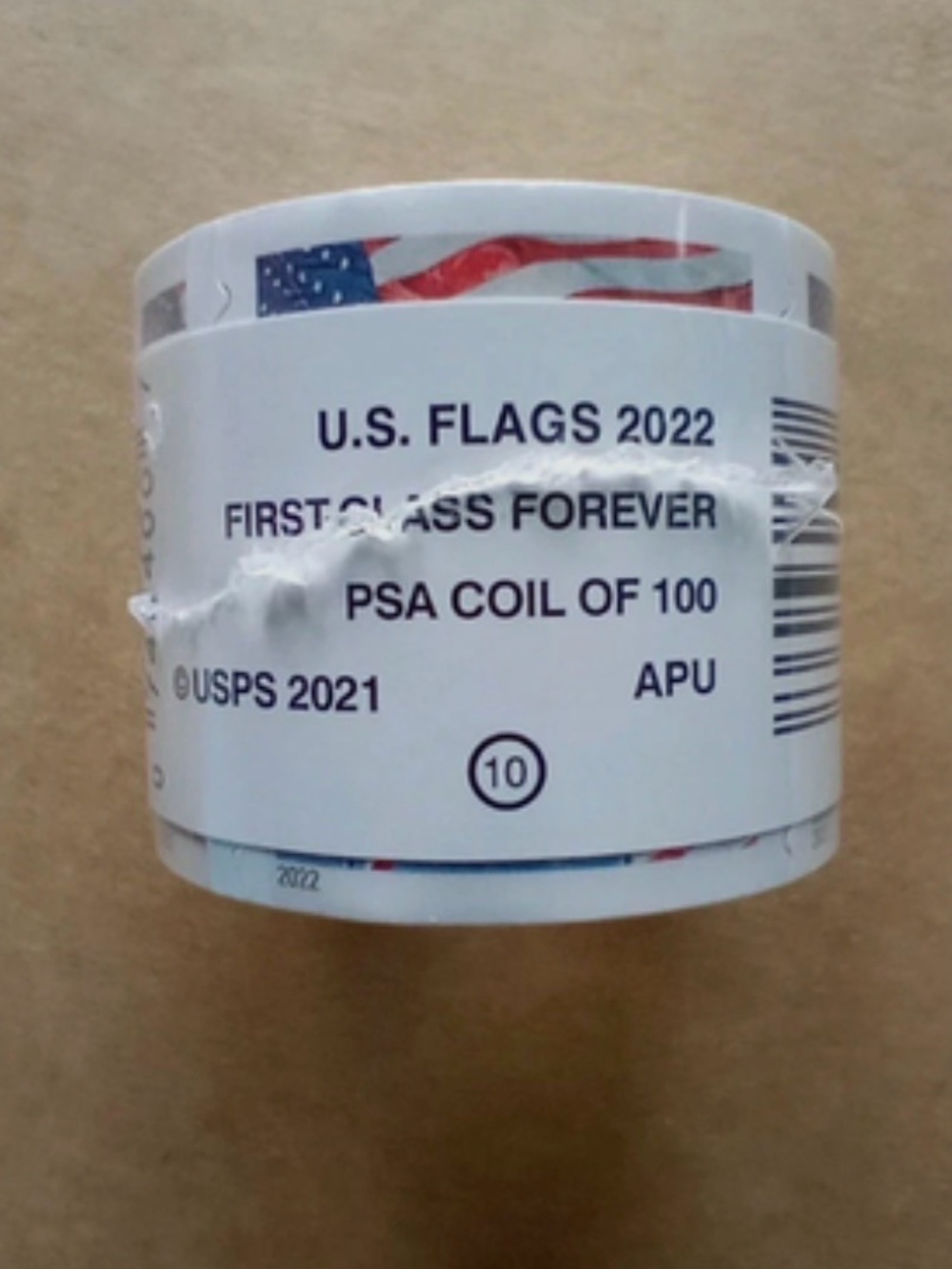 U.S. Flags 2022 First-Class Forever Stamp Coil - Red, White & Blue Labor Day